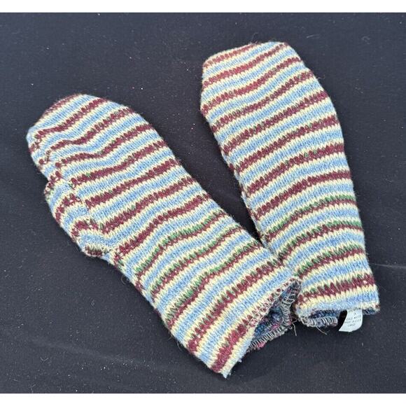 Vintage 1950’s Chunky Knit Wool Cotton Blend Winter Size Large Mittens - Picture 5 of 8